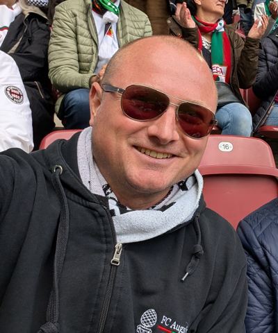 Selfie im Stadion beim FC Augsburg